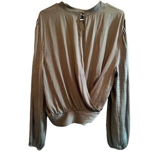 BAR III Open Back Wrap Blouse Size XXL